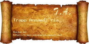 Trapp Annamária névjegykártya