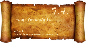Trapp Annamária névjegykártya